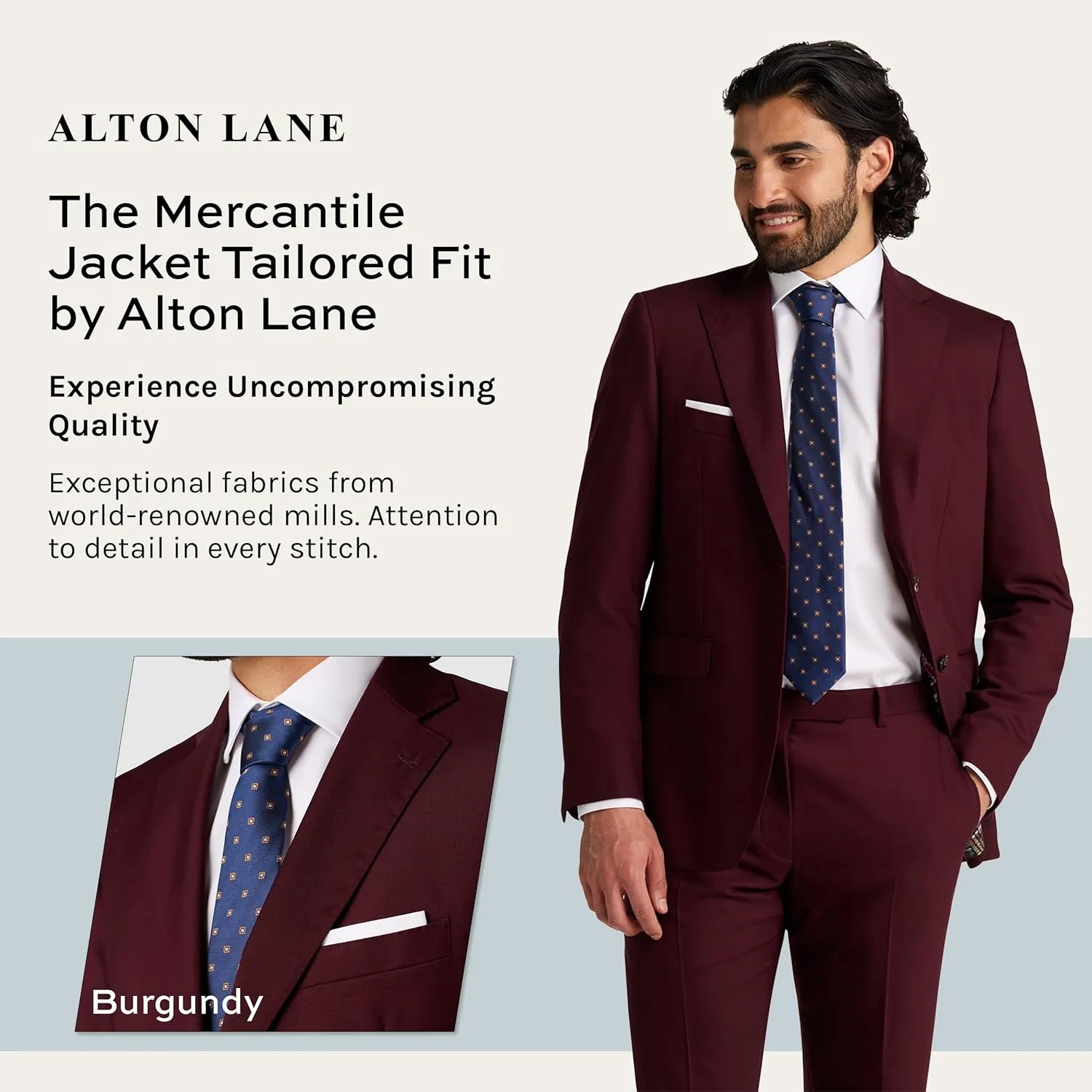 Mercantile Jacket Tailored Fit - Premium Quality Suit Jacket for Men, Stylish and Elegant Formal Suit for Men