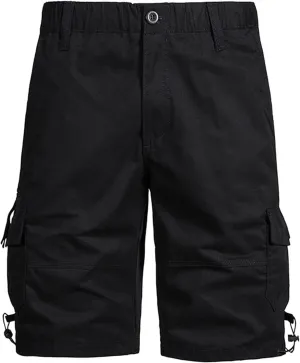 Muscularfit Mens 7 Inch Shorts Multi Pocket Camouflage Cargo Shorts Casual Elastic Waist Tooling Shorts Outdoor Athletic Pant