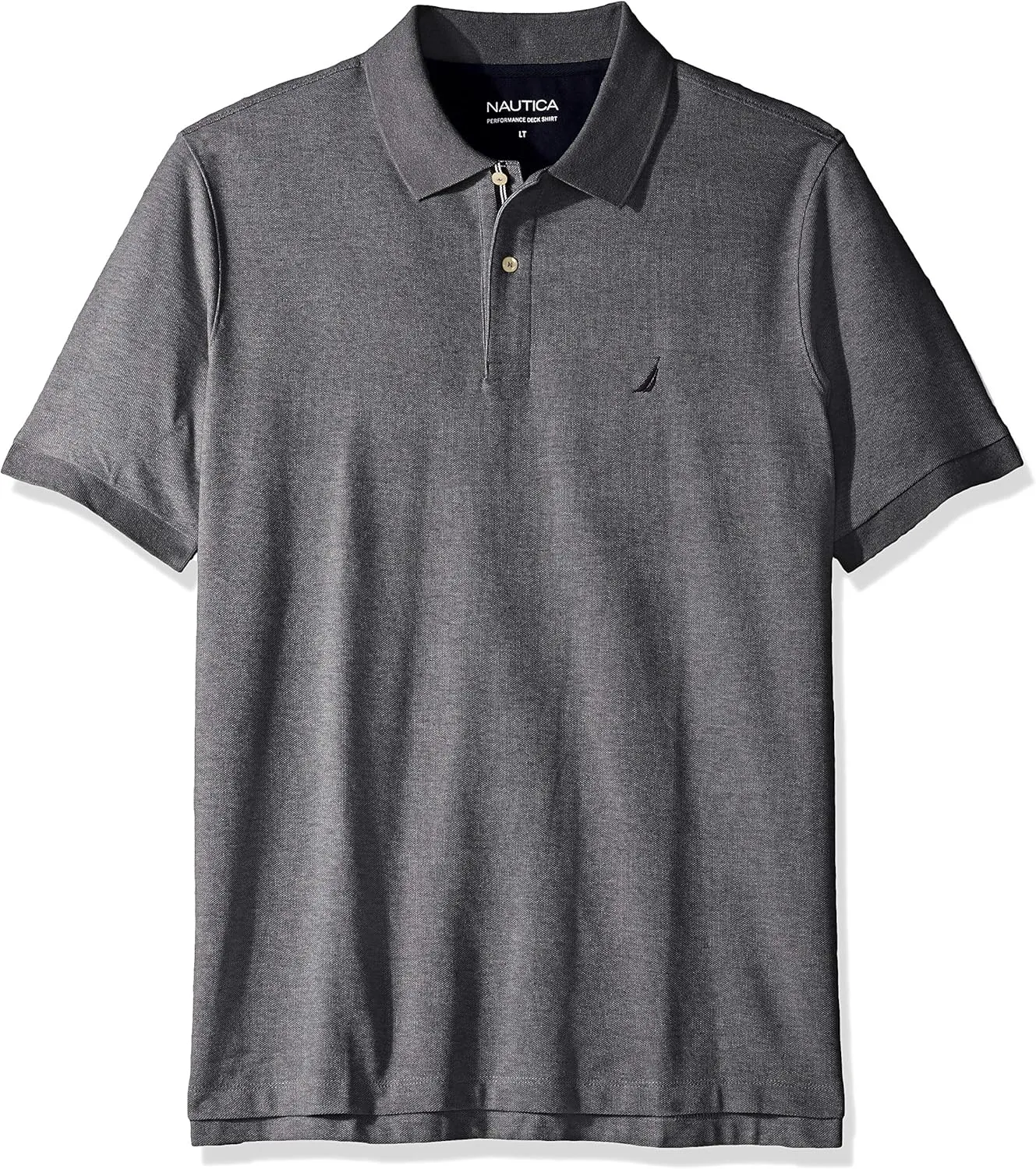 Nautica Men's Big and Tall Classic Fit Short Sleeve Solid Performance Deck Polo Shirt