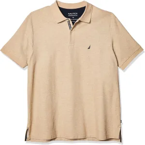 Nautica Men's Big and Tall Classic Fit Short Sleeve Solid Performance Deck Polo Shirt