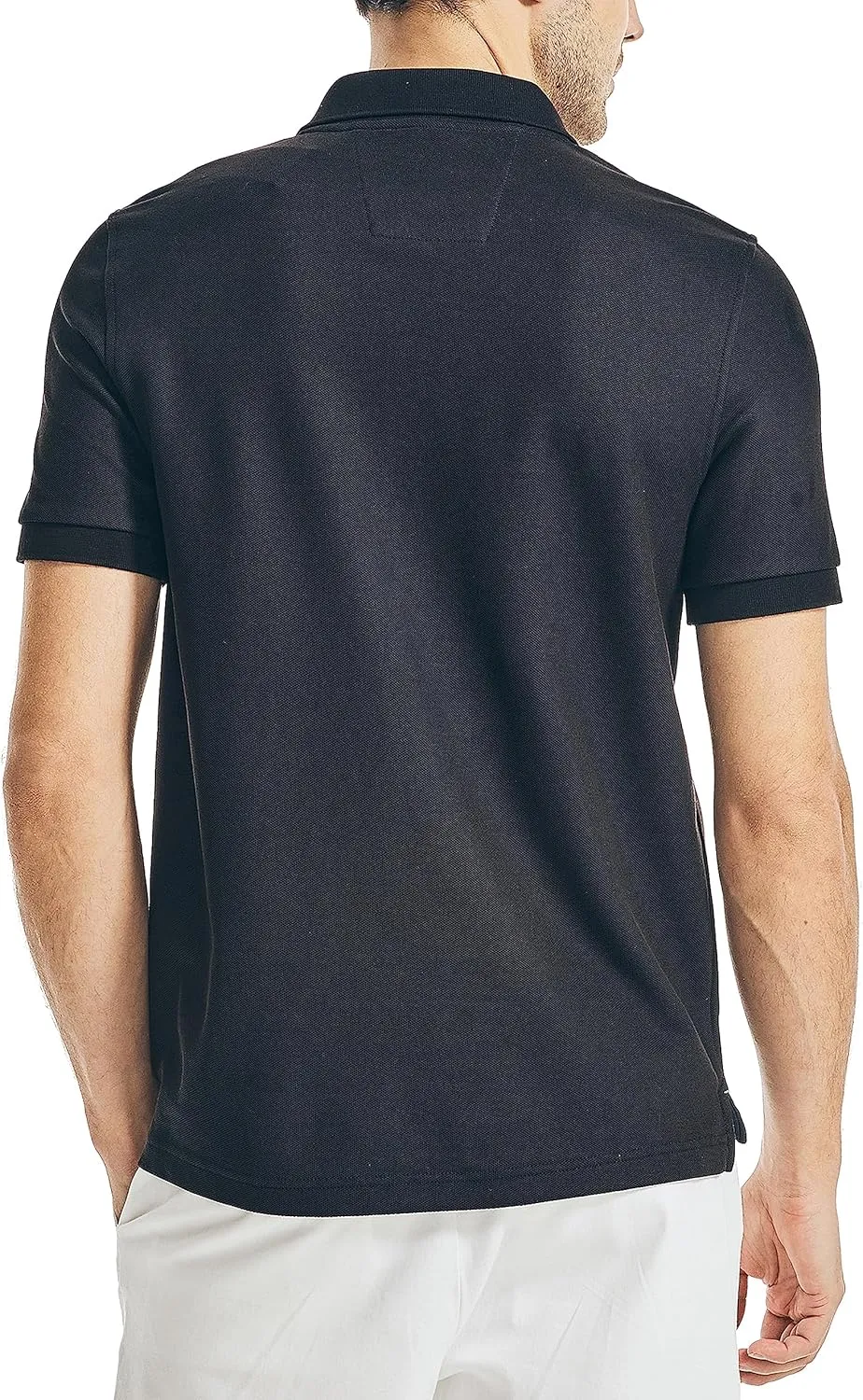 Nautica Men's Classic Short Sleeve Solid Performance Deck Polo Shirt