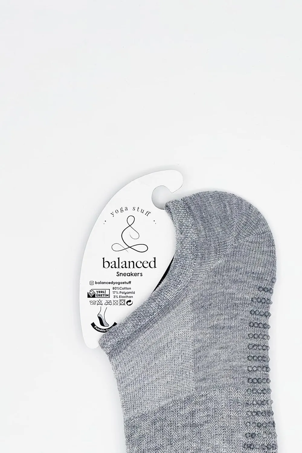 Non-Slip Grip Athletic Low Cut Socks, Gray, Cushioned Performance No Show Unisex