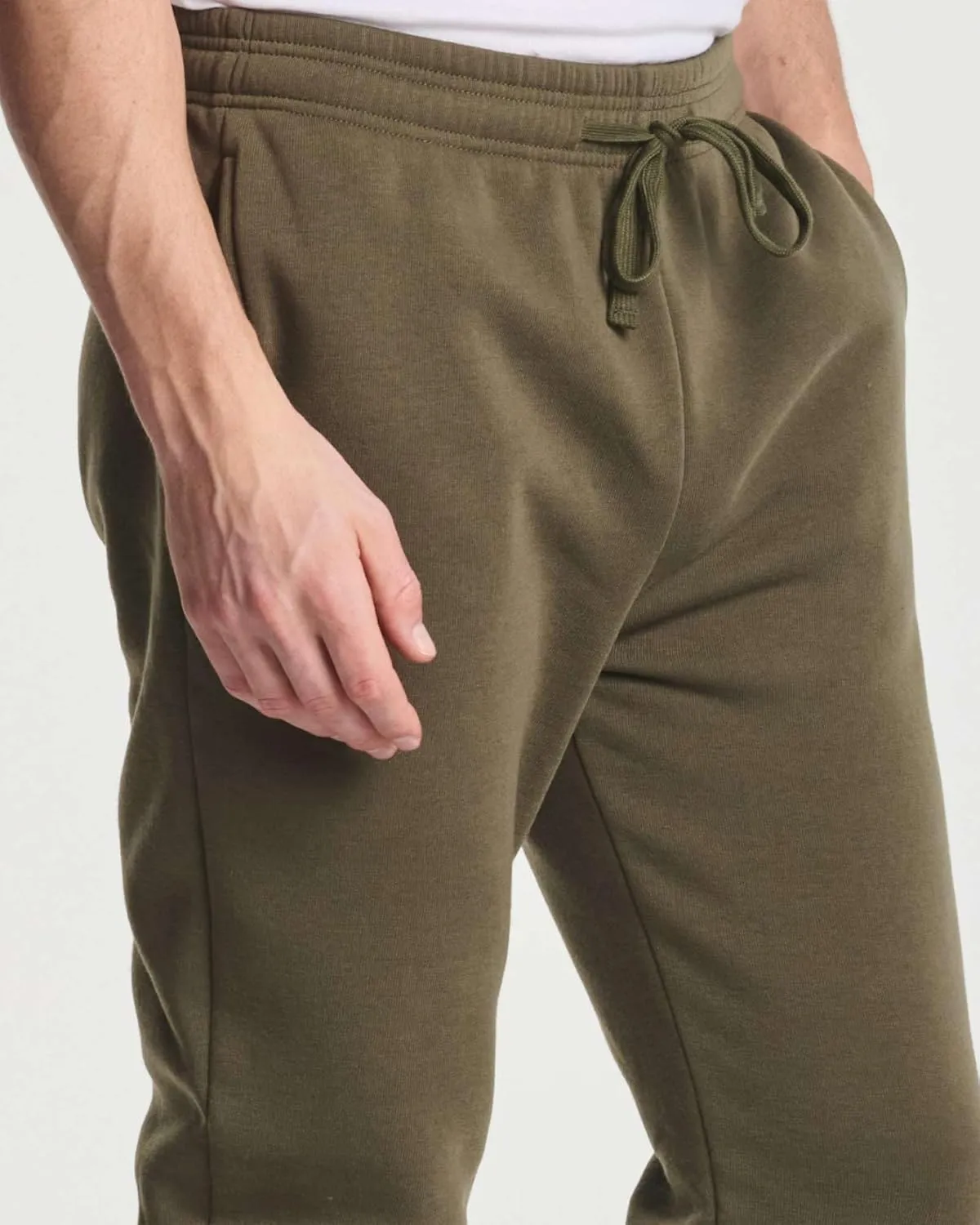 Real Essentials 3 Pack: Men's Fleece Elastic Bottom Jogger Sweatpants with Pockets (Available in Big & Tall)