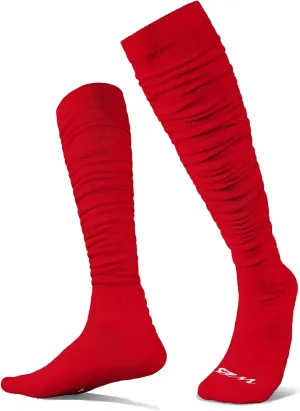 Scrunch Football Socks, Extra Long Padded Sports Socks for Men & Boys
