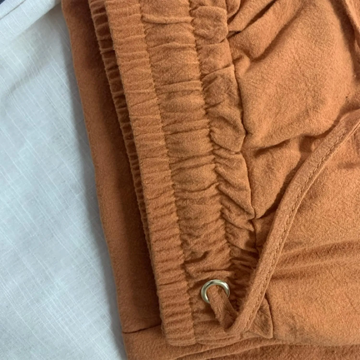 SMIDOW Women Cotton Linen Pants Dressy Casual Drawstring Elastic Waist Straight Leg Trousers with Pockets Loose Comfy