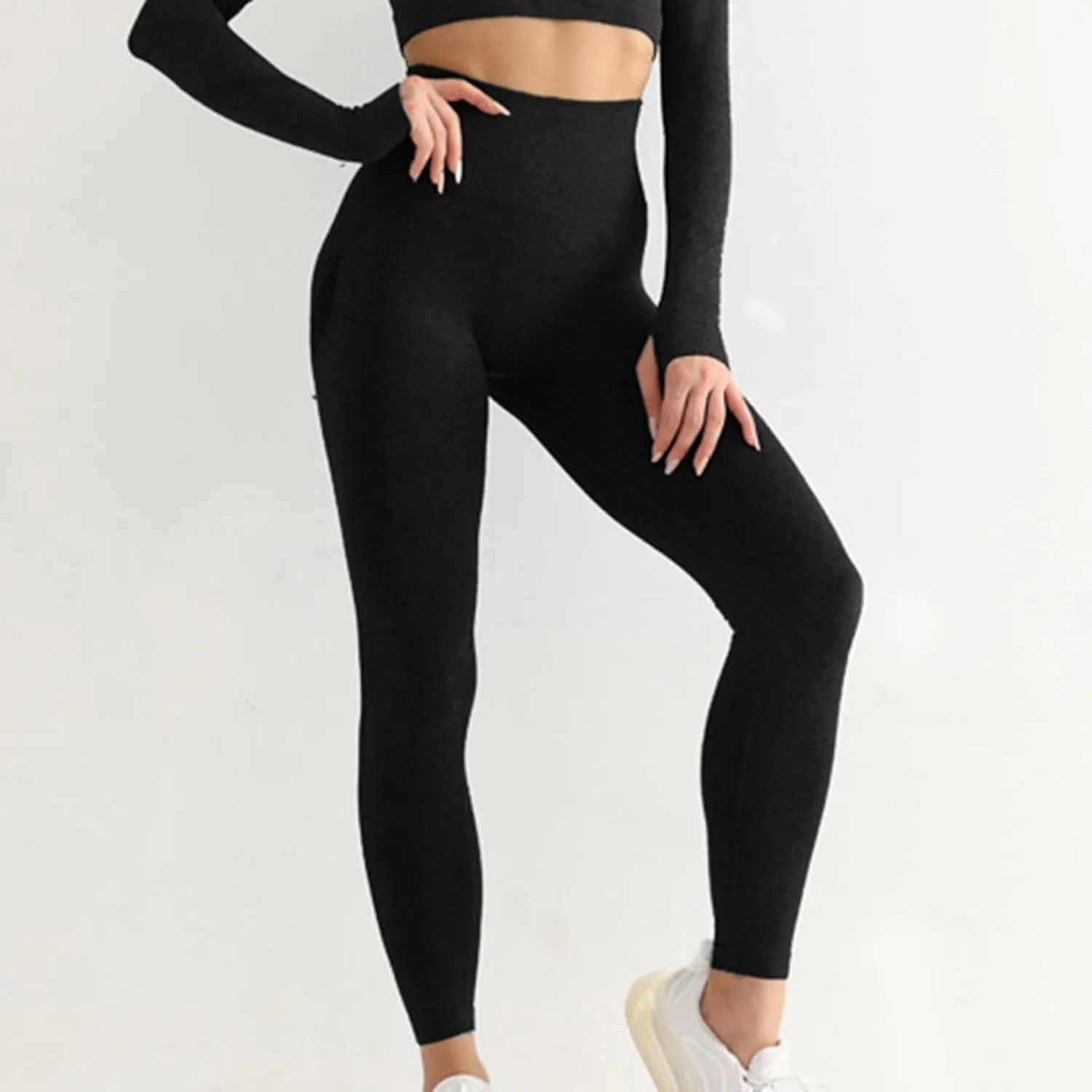Soft Leggings for Women High Waist Tummy Control Yoga Pants Womens Workout Solid Color Compression Legging Pants