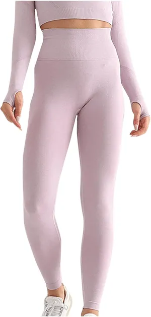 Soft Leggings for Women High Waist Tummy Control Yoga Pants Womens Workout Solid Color Compression Legging Pants