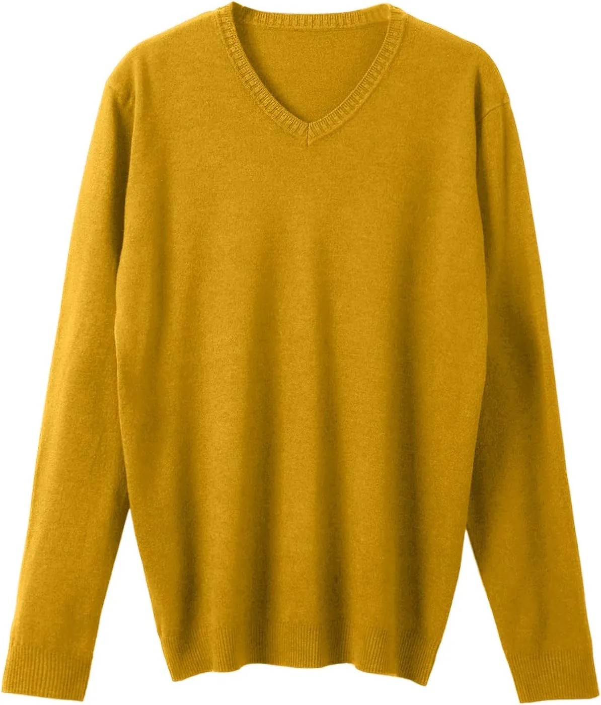 SUWBMHWE Autumn And Winter Men's Knitwear V Neck Slim Long Sleeved Sweater Trench Coat Mens