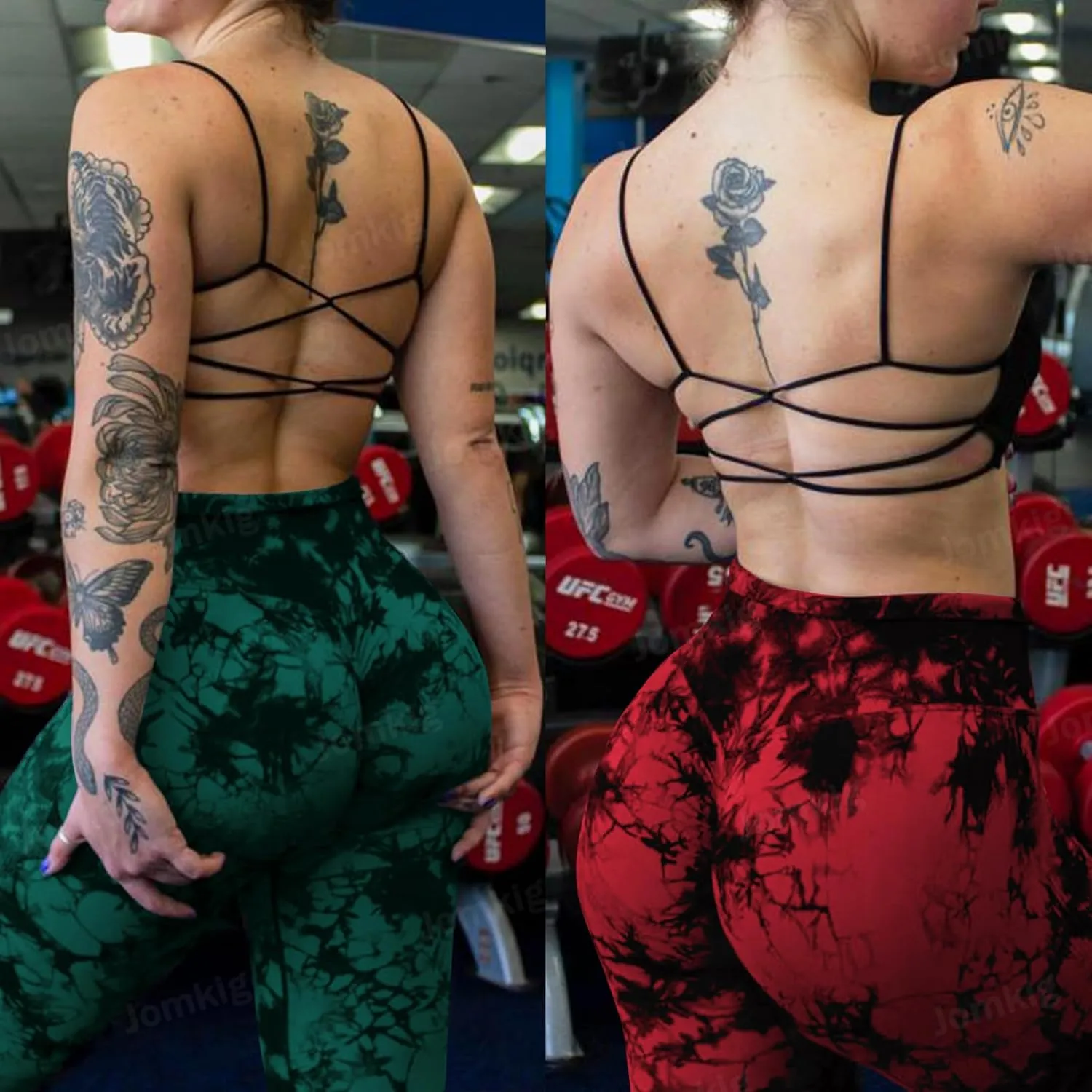 Tie Dye Seamless Leggings for Women High Waist Workout Yoga Pants Scrunch Butt Lifting Compression Tights