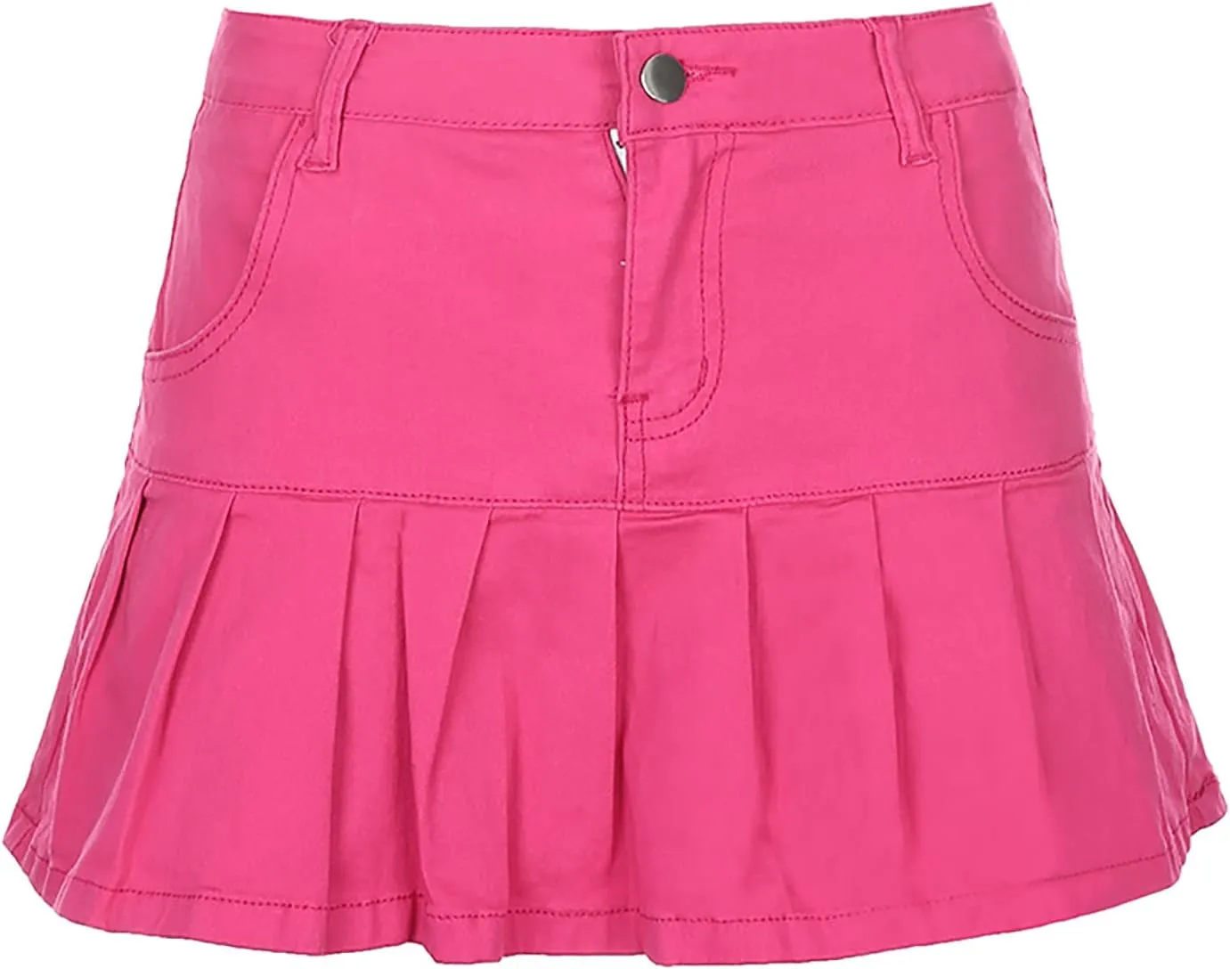 tuduoms Women Denim Pleated Skirts High Waist Slim A Line Ruffle Trumpet Mini Skirts Sweet Sexy Fashion Short Skirts Girls