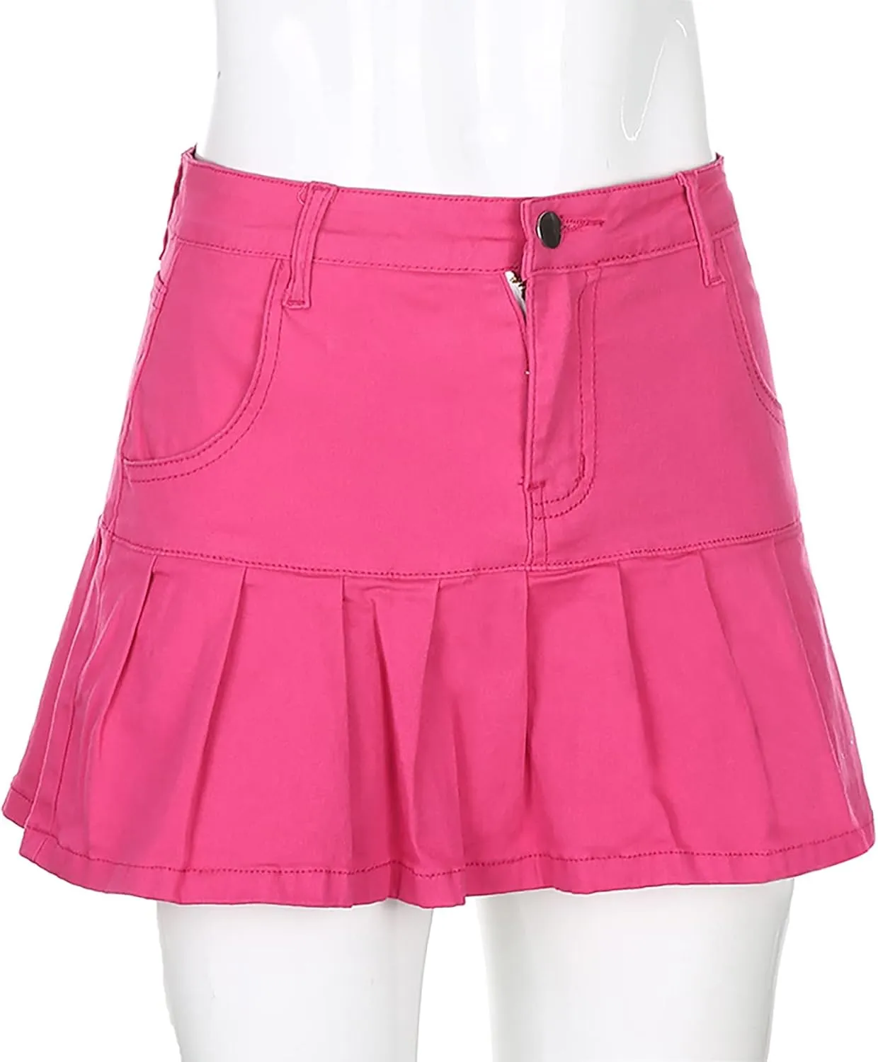 tuduoms Women Denim Pleated Skirts High Waist Slim A Line Ruffle Trumpet Mini Skirts Sweet Sexy Fashion Short Skirts Girls
