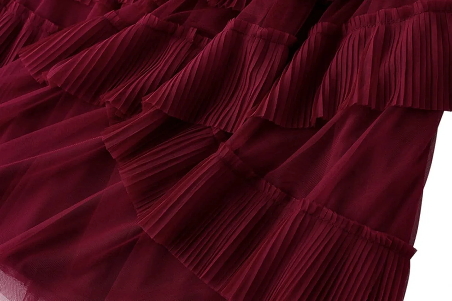 Tulle Skirts for Women, Tiered Layered Mesh Skirt, Elastic Waist A Line Maxi Tulle Skirts Petticoat