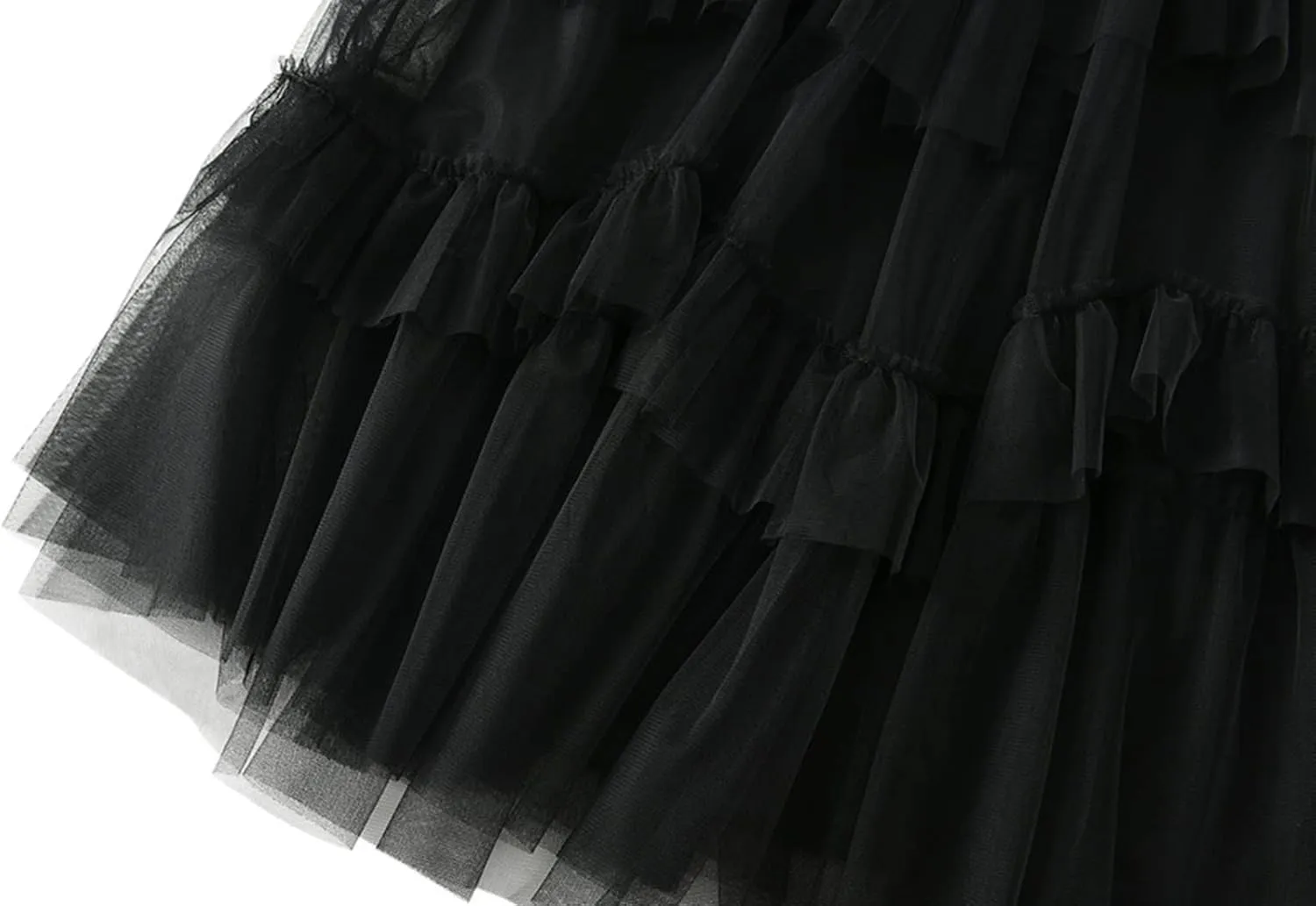 Tulle Skirts for Women, Tiered Layered Mesh Skirt, Elastic Waist A Line Maxi Tulle Skirts Petticoat