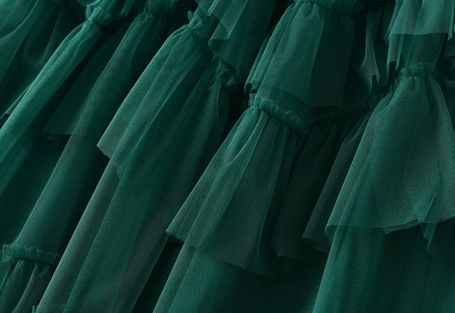 Tulle Skirts for Women, Tiered Layered Mesh Skirt, Elastic Waist A Line Maxi Tulle Skirts Petticoat