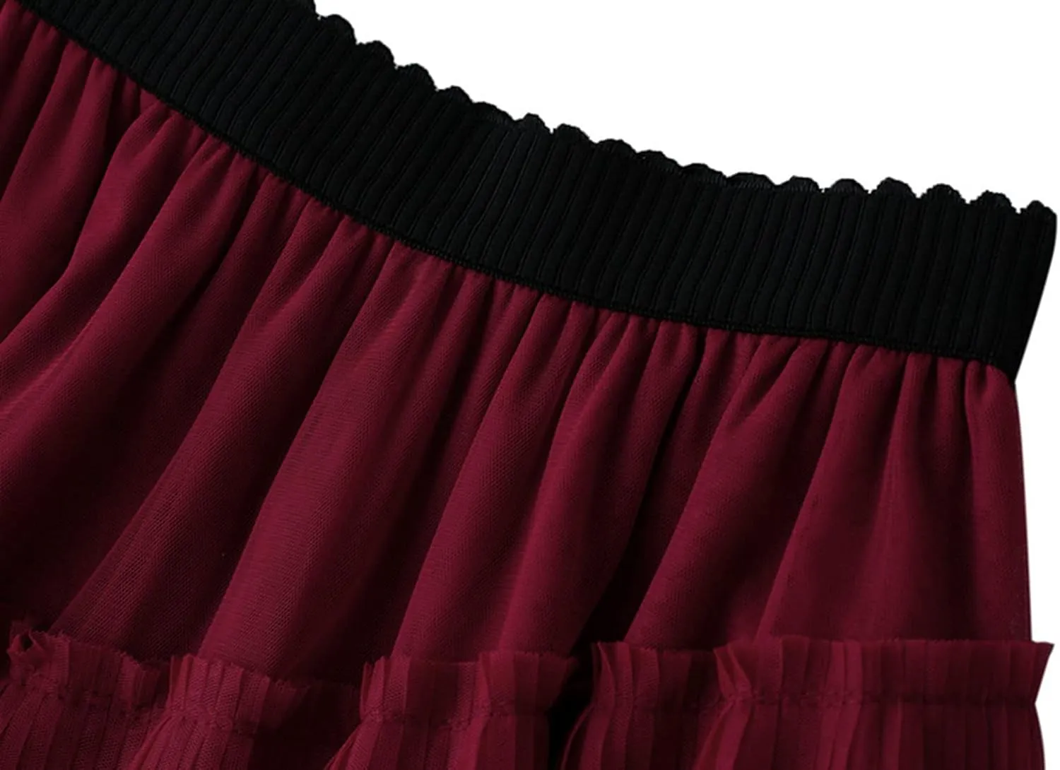 Tulle Skirts for Women, Tiered Layered Mesh Skirt, Elastic Waist A Line Maxi Tulle Skirts Petticoat