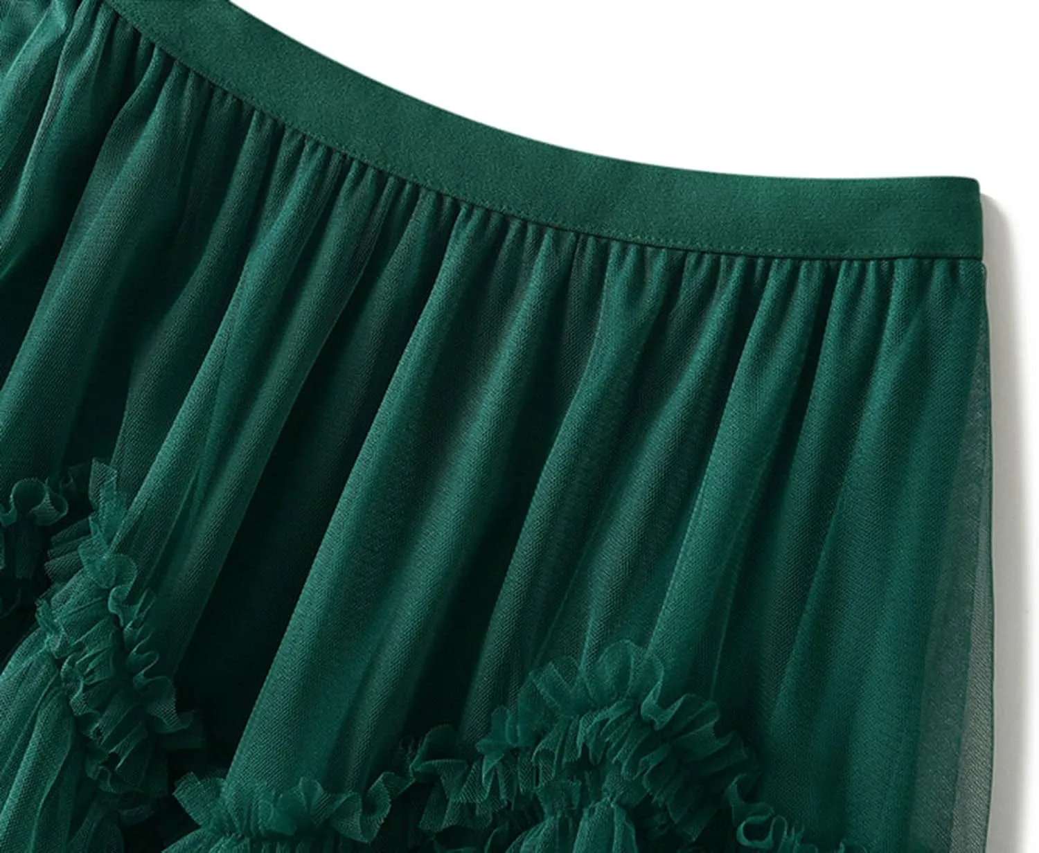 Tulle Skirts for Women, Tiered Layered Mesh Skirt, Elastic Waist A Line Maxi Tulle Skirts Petticoat