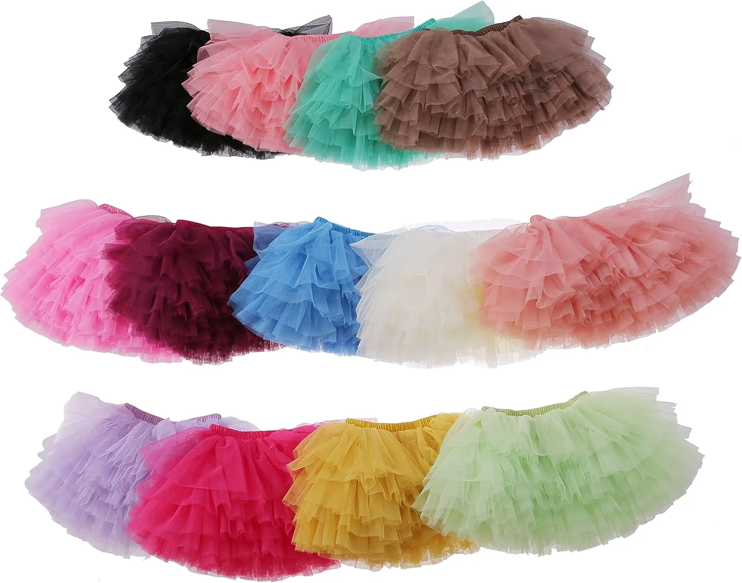 Tutu Skirt for Baby Girl Toddler 6 Layered Tulle Skirts 1-8T