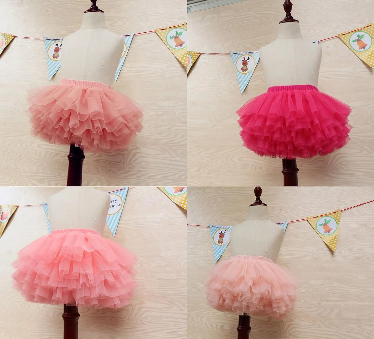Tutu Skirt for Baby Girl Toddler 6 Layered Tulle Skirts 1-8T