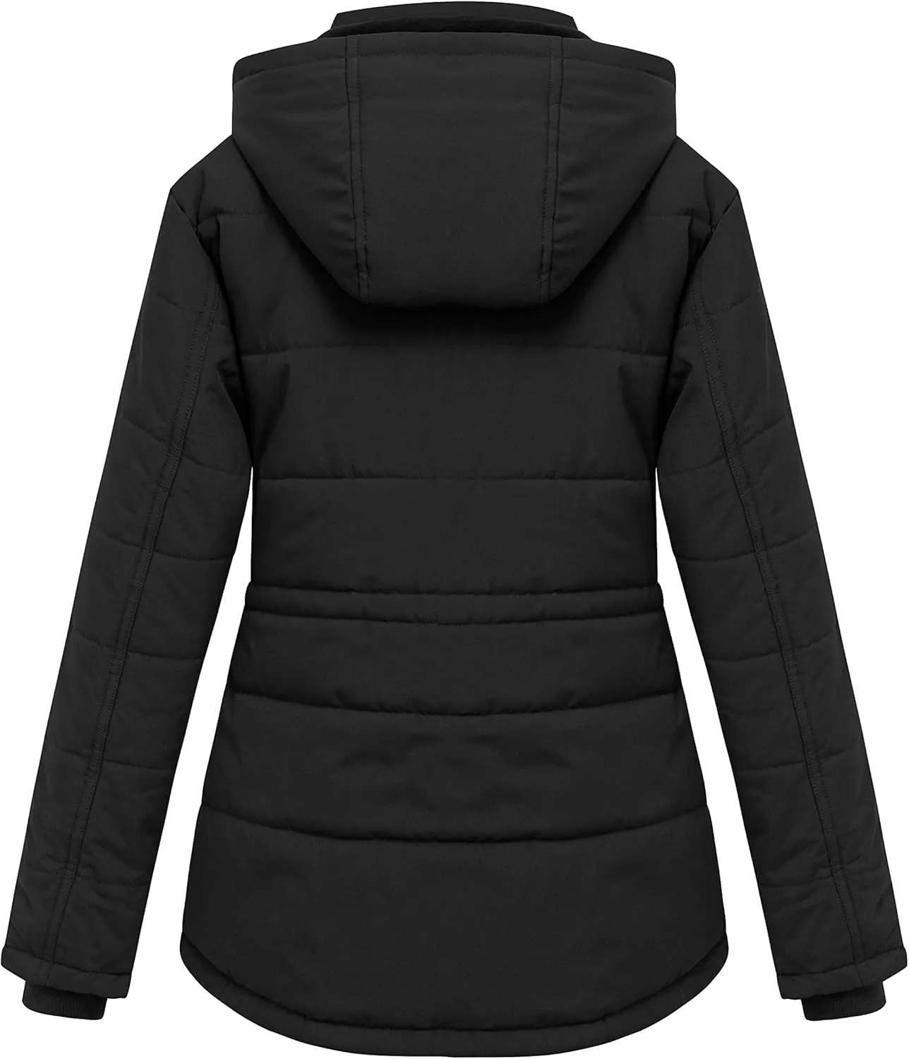 WenVen Women's Winter Water Resistant Warm Puffer Coat with Detachable Hood