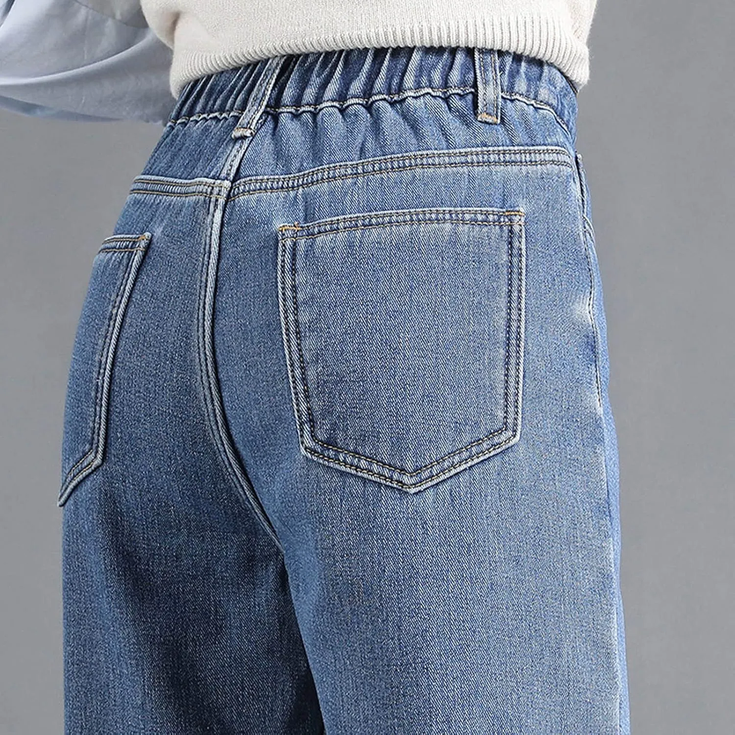 Women's 2023 Fleece Lined Thermal Jeans,Warmly Thicken Fleece Lined Pants for Women Winter High Waist Cashmere Leggings