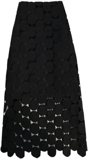 Women's High Waist Pencil Skirt Lace Crochet Tassel Hollow Out Elegant Office Wrap Summer Skirt