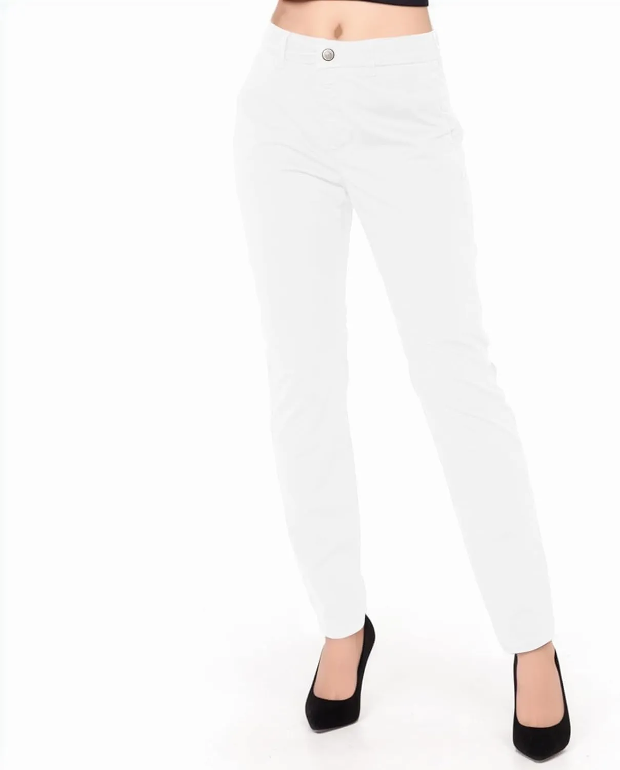 Women's High Waisted Business Pants Straight Leg Pleated Elegant Office Slacks Stretchy Dress Trousers with Pockets