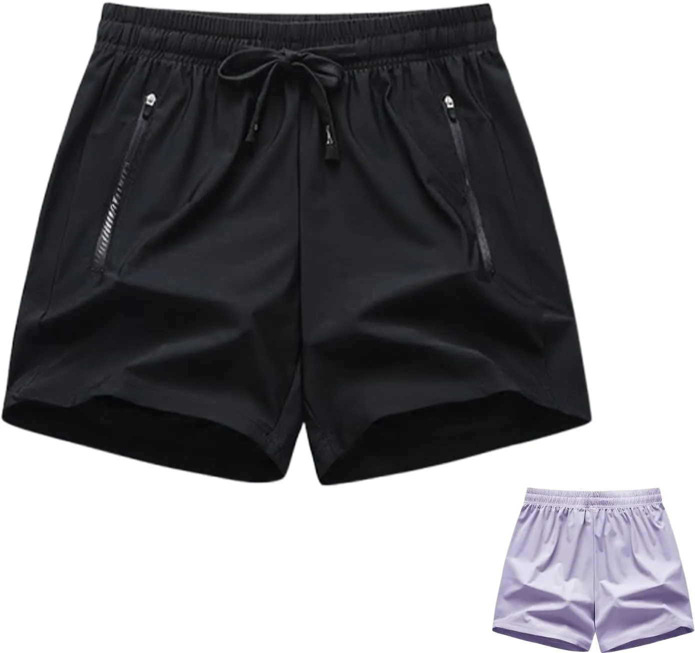 Women's Ice Silk Quick-Dry Stretch Shorts Lightweight & Breathable for Yoga, Running, Gym - Comfortable Workout Shorts