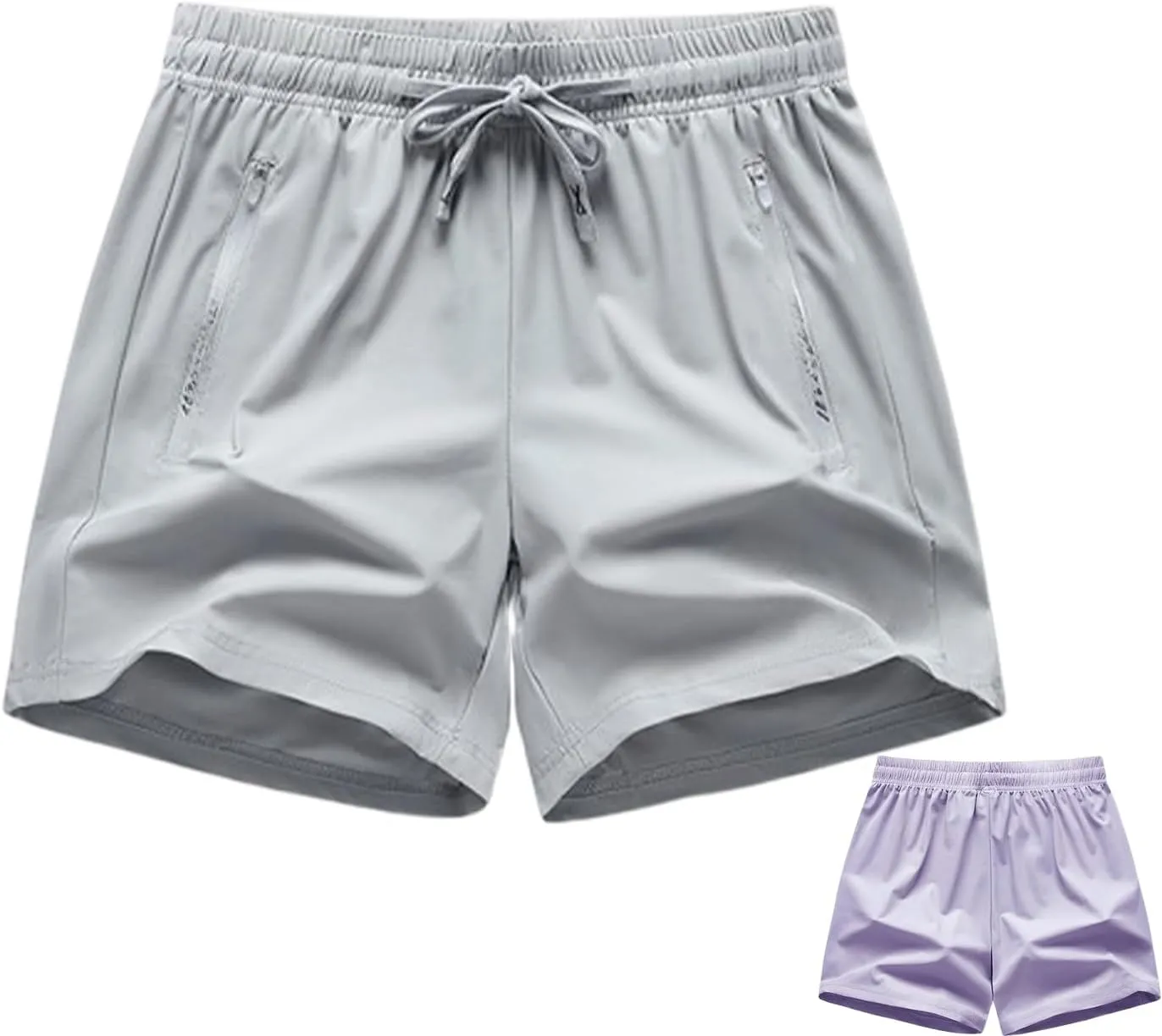 Women's Ice Silk Quick-Dry Stretch Shorts Lightweight & Breathable for Yoga, Running, Gym - Comfortable Workout Shorts