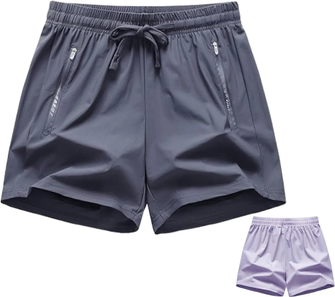 Women's Ice Silk Quick-Dry Stretch Shorts Lightweight & Breathable for Yoga, Running, Gym - Comfortable Workout Shorts