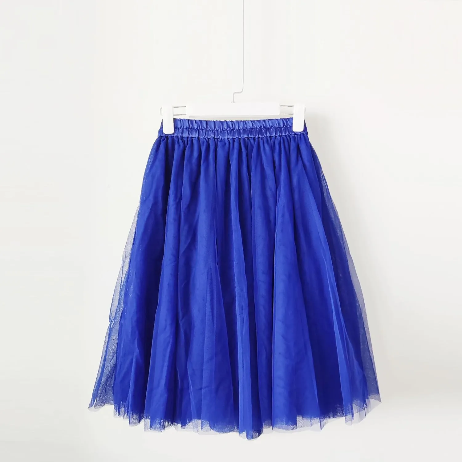 Women's Knee Length Tulle Skirts Layered Prom Party Midi Tutu Skirt