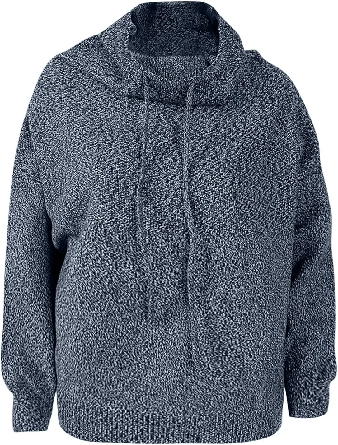 Womens Oversized Turtleneck Drawstring Pullover Sweaters Chunky Knit Long Sleeve Sweater Tops Casual Loose Fit Jumper