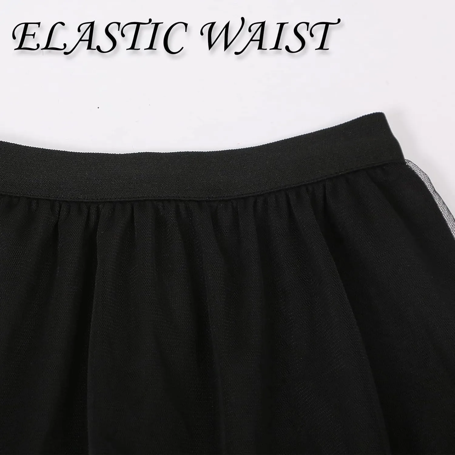 Women's Tulle Skirt Formal High Low Asymmetrical A-Line Fairy Elastic Waist Layered Long Midi Skirts