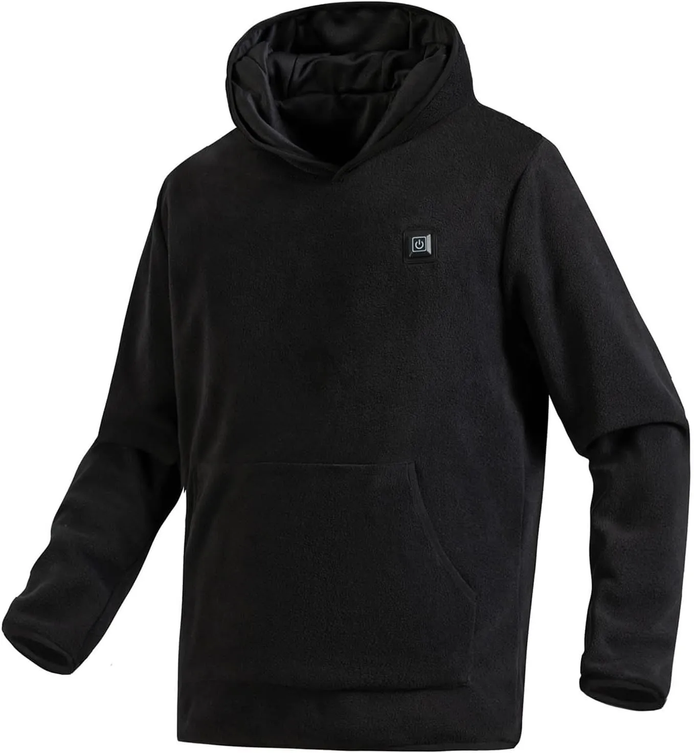 Zeiyignr Heated Hoodies for Men, Winter Warm Fleece Hooded Sweatshirt, Rechargeable Heating Jacket for Outdoor Hiking Skiing