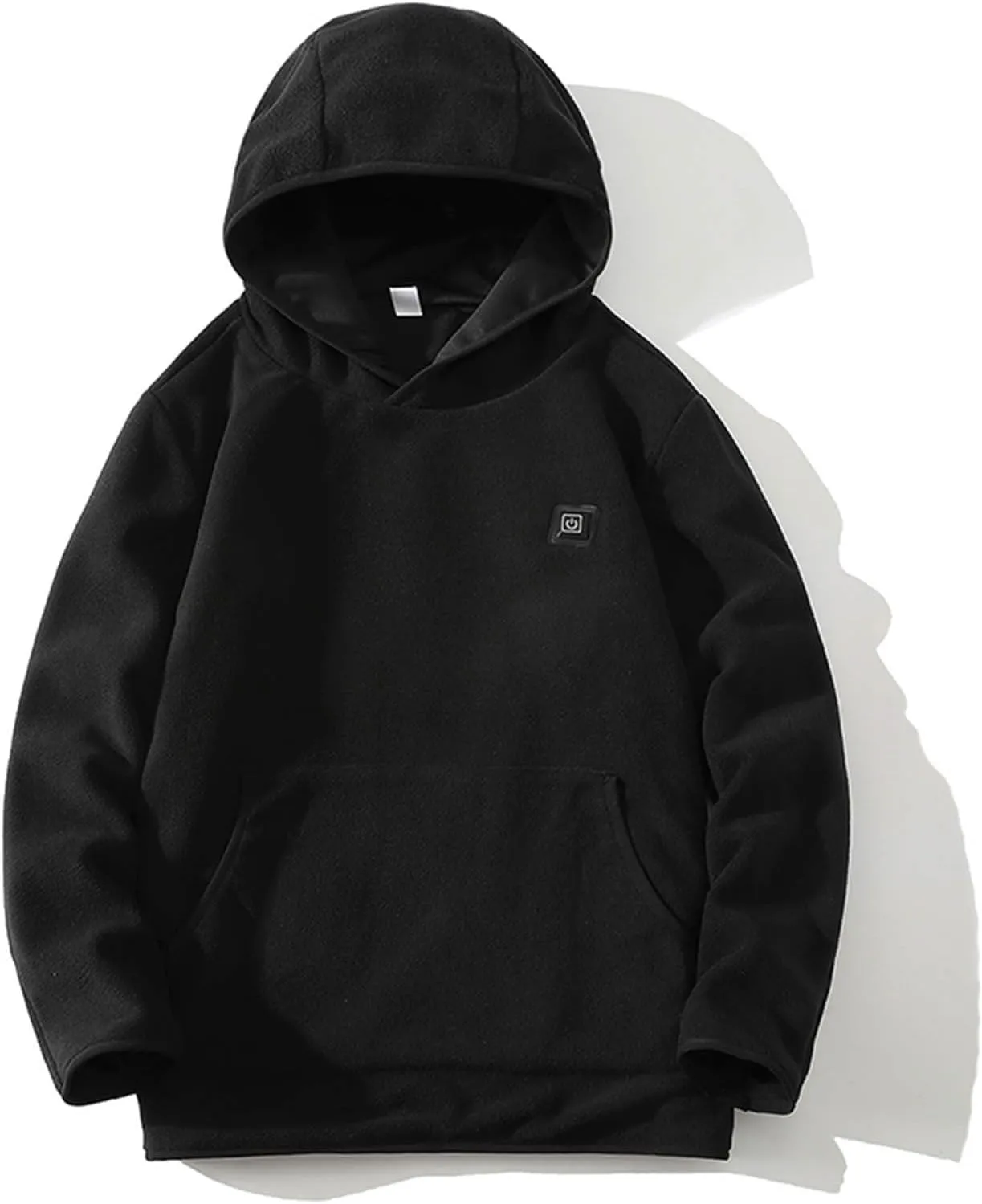 Zeiyignr Heated Hoodies for Men, Winter Warm Fleece Hooded Sweatshirt, Rechargeable Heating Jacket for Outdoor Hiking Skiing